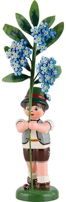 Produktbild von Blumenkind Junge mit Vergissmeinnicht  (17cm) von Hubrig Volkskunst