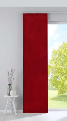 Produktbild von Verdunkelung Flächenvorhang Schiebegardine »Milano« Samt blickdicht Blackout Paneelwagen Beschwerungsstange Rot HxB 245x60 cm 203571