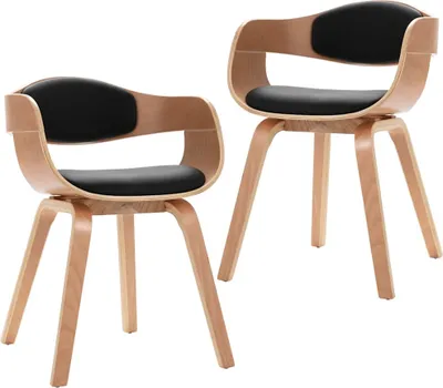 Produktbild von vidaXL Esszimmerstühle 2 Stk. Bugholz und Kunstleder