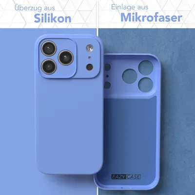 Produktbild von EAZY CASE - TPU Hülle für Apple iPhone 17 Pro, TPU Case stoßfeste Handyhülle, weiches Cover mit Kameraschutz, Silikonhülle in Blau
