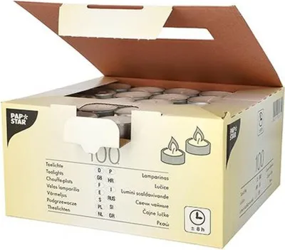 Produktbild von 400 Teelichter mit langer Brenndauer · 8 h · weiss Ø 38 mm · 22 mm