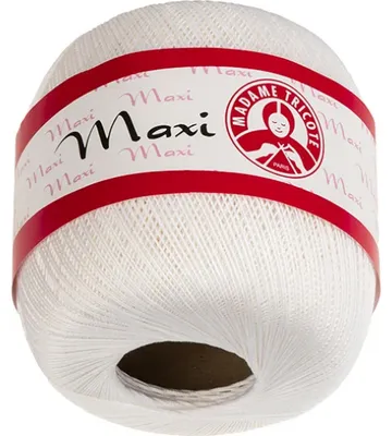 Zdjęcie produktu dla Przędza MAXI MT - 100 g / 565 m - bielona biała