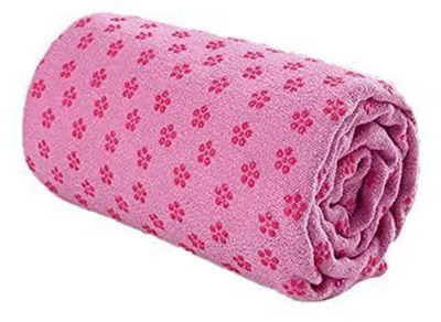 Produktbild von Mikrofaser Yoga Handtuch 183x63cm rutschfest atmungsaktiv Klassische Rose
