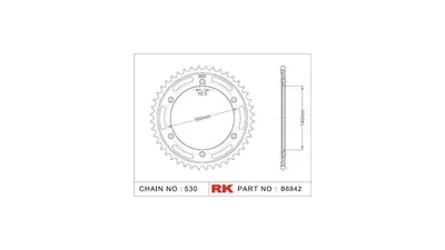 Zdjęcie produktu dla RK Kettenrad 530 45Z Stahl Schwarz