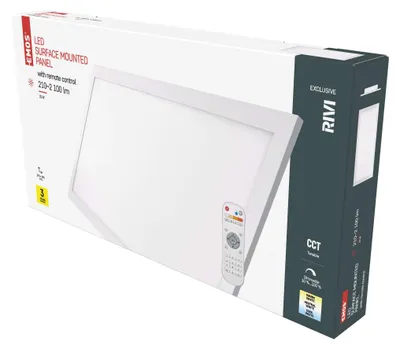 LED svítidlo RIVI 30 x 60 cm, 25 W, teplá-studená bílá, stmívatelné s ovladačem
