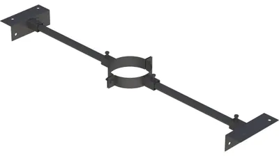 Produktbild von Jeremias DW Black Sparrenhalterung 150mm Edelstahl Abgasanlage doppelwandig für Öl Gas Festbrennstoffe Unterdruckbetrieb