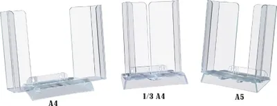 Obrázek produktu pro EUROPEL 350078 EUROPEL Stolní stojan na letáky, výškově nastavitelný, 1 přihrádka, čirý