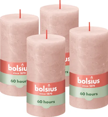 Produktbild von Bolsius 4er Set Kerzen, 13cm, rosa