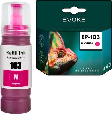 Immagine prodotto di Cartucce d'inchiostro per Epson 103 Magenta 70 ml | Sostituzione per EcoTank L3251 L3250 L3150 L3151 L3260 L3256