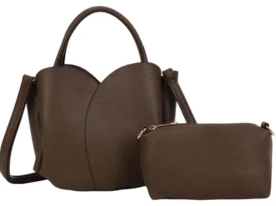 Productafbeelding van Gallantry, dames handtas met afneembare schouderband, Petalia collectie, bruin