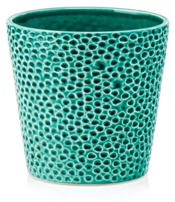 Produktbild von Polnix Keramik-Übertopf Türkis Glasiert 14x13cm