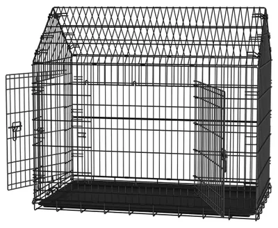 Obrázek produktu pro Skládací ocelová klec pro psy | Černá | 120x72,5x109 cm