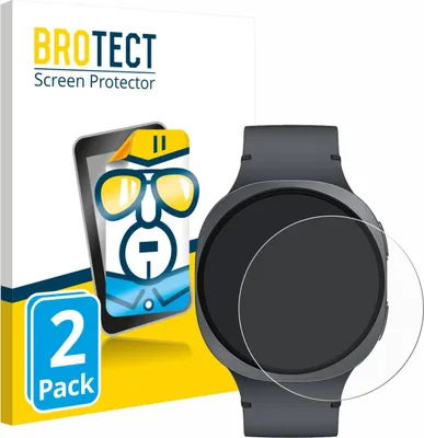 Produktbild von 2x Für Samsung Galaxy Watch 8 / 9 (44 mm) Schutzfolie BROTECT Displayschutz Display Schutz Folie Klar Transparent