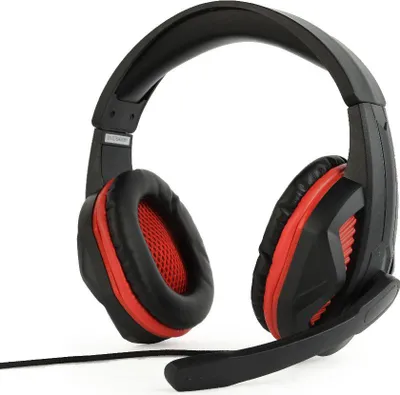 Image de GEMBIRD Gembird GHS-03 headphones/headset Wired Head-band Gaming Black, Red