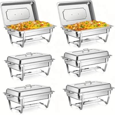 Produktbild von Buffet-Set mit Warmhaltebehälter – Warmhaltebehälter – Catering-Warmhaltevorrichtung – Edelstahl – 9 Liter