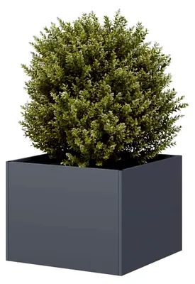 Produktbild von Pflanzgefäß Hochbeet Blumenkübel für Garten und Balkon Anthrazit 40x40x30 cm Stahl