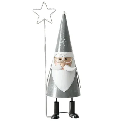 Produktbild von Santa Lucio Weihnachtsfigur mit LED Stern Metall 52 cm