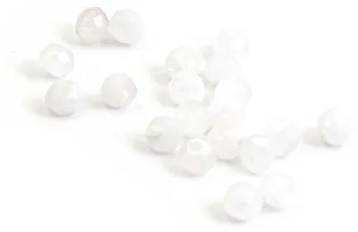 Produktbild von Vintageparts facettierte Perlen aus Mondstein weiß Rondell 3 mm Naturstein, 20 Stück