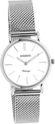 Image de Oozoo montre en acier inoxydable unie C20230 Montre à quartz analogique bracelet argenté Vintage Series D2UOC20230