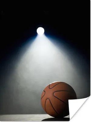 Produktbild von MuchoWow® Poster Basketball im Rampenlicht 120x160 cm - Wandbilder