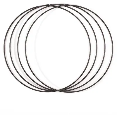 Immagine prodotto di Vaessen Creative, anelli metallici decorativi, 20 cm x 3 mm, forma circolare, ideali per lavori creativi - confezione da 4 pezzi, anelli in filo metallico