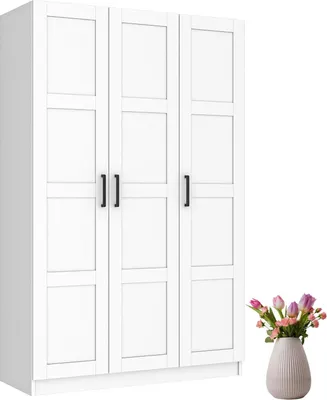 Produktbild von Dekorex MNT311-Weiß 3-türiger Gardrobenschrank