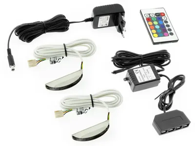 Produktbild von Furnika ZETA LED RGB Glas Regalbeleuchtung 2er-Set
