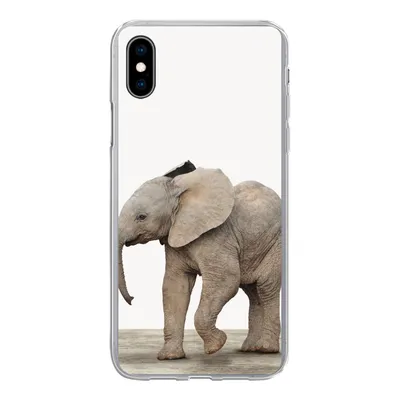 Produktbild von MuchoWow® Handyhülle Schutzhülle Hülle für iPhone Xs Baby-Elefant - Tiere - Kinder - Mädchen - Jungen Silikon Softcase Handy Hülle - Handytasche