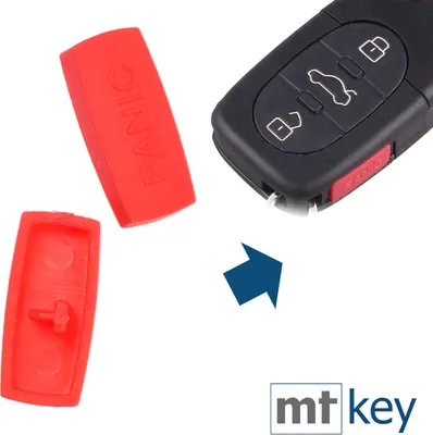 Produktbild von Auto Schlüssel Tasten Set 2X Panik Taste kompatibel mit Audi Klapp Schlüssel A2 8Z A3 8L A4 B5 B6 A6 C5 TT 8N A8 D2