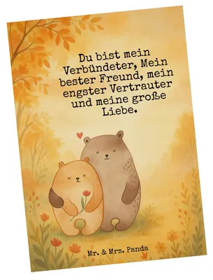 Produktbild von Mr. & Mrs. Panda Postkarte Bären Liebe Design - Weiß - Geschenk, Postkarten, Verheiratet, bildkarte, Grußkarte, Hochzeitstag, Freundin, Verliebt, Kuscheln, Ansichtskarte