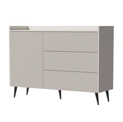 Produktbild von AX LIVING Kommode mit Schubladen Acaddo – 126 cm Breite, Kaschmir