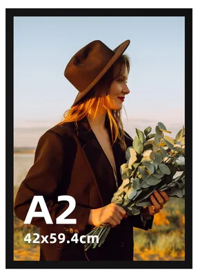 Produktbild von Ditwis Bilderrahmen A2 Schwarz, Aluminium Fotorahmen Groß für 42x59,4 cm Zertifi