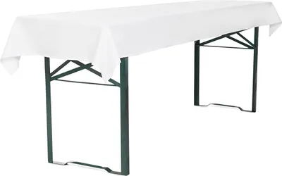 Produktbild von TexDeko Tischdecke für Bierzeltgarnitur 100x250cm, waschbar (Weiß)