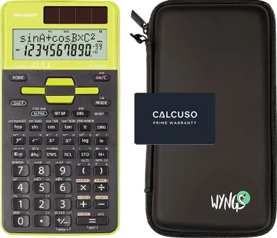 Produktbild von Sharp EL-531TG Grün inkl. WYNGS Schutztasche Schwarz - Wissenschaftlicher Taschenrechner - Basic Set