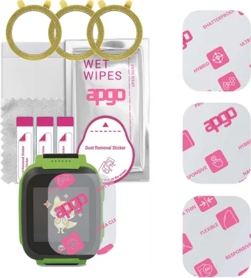 Produktbild von apgo 3 Stück Schutzglas, klar, kompatibel mit Forever Kids Watch FIND ME KW-200 Smartwatch, Hybrid 8H, Ersatz für Hartglas, Displayschutzglas, Bildschirmschutz, Displayschutz, kratzfest