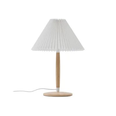 Produktbild von Lucande Tischleuchte Ellorin, weiß, Holz, Ø 37 cm, E27