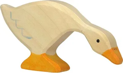 Produktbild von HOLZTIGER Gans aus Holz - fressend