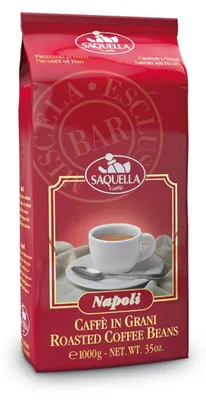 Produktbild von Saquella Espresso Napoli BAR aromatisch, stark, leichte Schokoladennote 1 Kg ganze Bohne