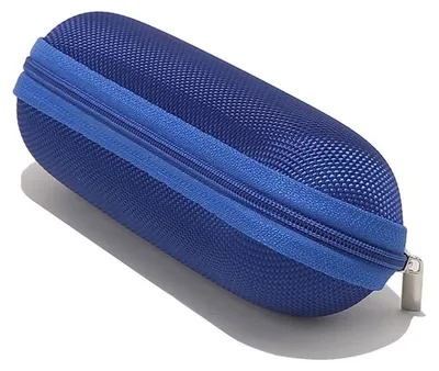 Produktbild von Techsuit – Brillenetui (ETOV2) – mit Reißverschluss, Kunstleder, 160 x 48 x 45 mm – Blau
