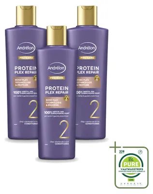 Image de 3 x Après-shampooing réparateur protéiné Andrélon Pro Care - 250 ml - Lot de 3