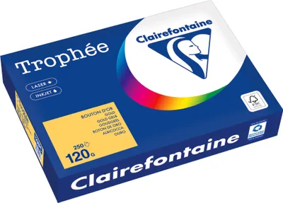 Produktbild von Clairefontaine Kopierpapier Trophee gold gelb DIN A4 - Normal/Kopierpapier - 120 g/m²