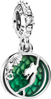 Obrázok produktu pre PANDORA DISNEY, prívesok s motívom Ariel, model 798231CZ, striebro, zirkóny, kryštály, smalt