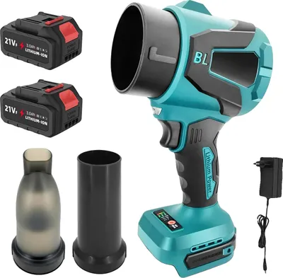 Produktbild von Elektrischer Bläser, 3 Windgeschwindigkeitsstufen, bürstenloser Motor, Mit 2XBattery