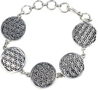 Produktbild von Armband Blume des Lebens silberfarbig -- ±19cm