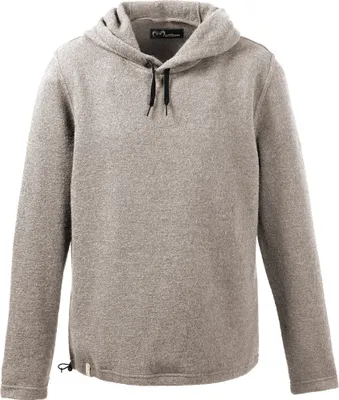 Produktbild von Mufflon Kamir Merino-Pullover Stone mit Oversize-Kapuze, wasserabweisend, Größe M