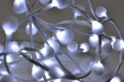 Zdjęcie produktu dla Świąteczne oświetlenie LED – płatki śniegu – 48 LED, ciepły biały