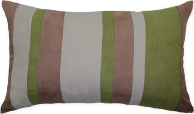 Produktbild von Wurfkissen 30x50 cm Kissen in natur grün gestreift Dekokissen mit Füllung