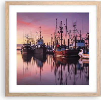 Produktbild von Gerahmtes Poster - Rahmen in heller Eiche - Marina Westen Die Sonne - 40x40 cm - Wand Bild - Wanddeko - Wandbilder - Kunstposter - Wandposter - Bilderrahmen - Bilder - Kunstdruck - P2NAC40x40-4645