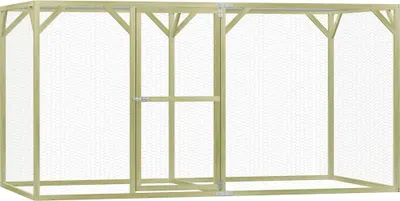 Image de vidaXL Cage à poules 3x1,5x1,5 m Bois de pin imprégné