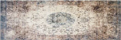 Produktbild von Küchenläufer Vintage Ornamente beige rutschfester Flur Teppich